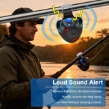 Linkstyle Fishing Bite Alarms, 4PCS Electronic Fish Bite Indicator, Fish Pole Clip On Alert Bells with Lights for Night Fishing