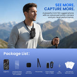 LAGENIO Eagle Pro Mini 5G Rugged Smartphone for Live Streaming Without Wi-Fi, 4K Action Camera, Android 16, 36GB+256GB/1TB, Image Stabilization, 4.0" Display, Dual SIM, NFC, IP69K, Black