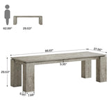Tribesigns 7 ft Extra Long Conference Table, 86-Inch Office Meeting Room Table