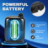 Portable Camping Shower, 2000mAh Rechargeable Battery, IPX9 Waterproof, LED Display with Battery & Water Temperature, Outdoor Shower Kit for Camping, Hiking, Travel, Car Washing & Pet Cleaning