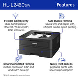 Brother HL-L2460DW Wireless Compact Monochrome Laser Printer Brother