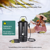 DR.PREPARE Portable Shower for Camping, 4 Gallons Camping Shower Bag, Portable Outdoor Shower with Pump for Hiking, Climbing, Pet Cleaning, Car Washing, Beach & Emergency