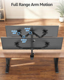 MOUNTUP Quad Monitor Stand, 4 Monitors Desk Mount for 17 to 32 inch Computer Screens, Fully Adjustable Stacked Mount with Tilt Swivel, 4 Heavy Duty Monitor Mount, Holds up to 17.6lbs per Arm