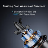 Electric Composter for Kitchen, Smart Compost Bin with Viewing Window Indoor Outdoor/Odorless/Low Noise/Auto-Cleaning, Compost Machine, Turn Food Waste into Fertilizer for Garden, Gift
