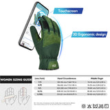 Winter Gardening Gloves Women, Safety Work Gloves, Puncture-proof, Thornproof, Touchscreen(1 Pair,M,Green,SL7471FLWP)