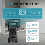 EUHOMY 160 Pints Commercial Dehumidifier for Basement,Large Dehumidifier for Basement With Drain Hose,Timer and 4 Wheels,Industrial Dehumidifiers for Flood Repair,Drying Basement,Warehouse and Factory