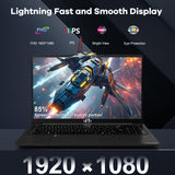 NIMO 15.6" FHD IPS Laptop, 32GB RAM 1TB SSD Intel 8 Core i5 (Beat i7-11800H, Up to 4.4 GHz), 100W Fast PD, Backlit Keyboard for AI Multitasking WFH Office Trip & Students Daily Study 2-Yr Warranty