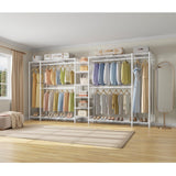 VIPEK X5 Extra Large Expandable Clothes Rack Adjustable from 7'8" to 10'5", Reach-in Closet Metal Clothing Racks Walk-in Freestanding Wardrobe Portable Closets, White