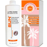 Sun Laboratories By Giesee Ultra Dark Spray Tan Solution 16 oz - Professional Airbrush Tanning Machine, Non-Toxic Self Tanner Kit