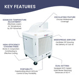 Schaefer WC-1HPMFA WayCool Portable Evaporative Cooler 1 HP, Spot Air Conditioner Patio Water Swamp Cooler for Outdoor Patio's, Events, Temporary Cooling areas & Livestock, 2 Speed