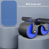 GELETE AB Wheel Roller with Automatic Rebound Assistance and Resistance Springs Perfect Home Gym Equipment for Men Women Abdominal Exercise Abdominal Fitness (Blue) GELETE