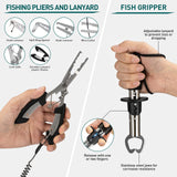 85Pcs Fishing Tool Kit, Fishing Backpack with Rod Holders and Fishing Gear Kits, Fishing Pliers Kit Fishing Bait Lure Kit for Fishermen Gift |  Green THKFISH