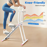 HXD-ERGO Stair Stepper for Home, 6 Adjustable Resistance Vertical Climber Cardio Exercise Machine, Folding Stair Climber for Full Body Workout with Adjustable Handlebar