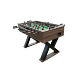 KICK Dominator 55" Foosball Table (Brown) – Professional Full-Size Indoor Game Table