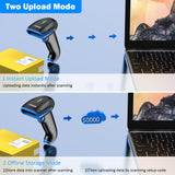 Symcode 2D Wireless Barcode Scanner,Bluetooth6.0 & Wireless2.4G & USB Wired Connection, 1D 2D QR Bar Code Reader Scanner Automatic Fast Precise scanning for Smart Phone, Tablet, PC