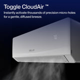 DELLA Serena CloudAir Series 9800 BTU Mini Split AC with Soft Airflow, Energy Star 22 SEER2 115V, 0.82 Ton Inverter Heat Pump Ductless AC for up to 400 Sq.Ft, WiFi & Alexa, Pre-Charged, 16.4ft Kit