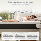 Lunarflex 12" Queen Memory Foam Mattress in a Box, 100 Night Sleep Trial