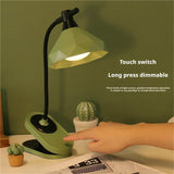 MXDLYHHHT Anti Slip Rechargeable Clamp Desk Lamp 3-Level Dimmable LED Touch Control Gentle Light(White)