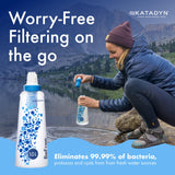 Katadyn BeFree Collapsible Water Filter Bottle 1.0L for Hiking, Backpacking & Travel | 0.1 Micron Hollow Fiber Squeeze Filter Removes Bacteria, Protozoa & Sediment, BPA-Free, EZ-Clean Membrane