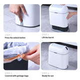 Trash Bin with Butterfly lid, Bathroom Decor Waste Basket Garbage Bin for Bedroom Kitchen and Office use