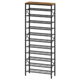 YATINEY 12 Tier Shoe Rack, Large Capacity Shoe Storage Organizer Holds 48 Pairs, Sturdy and Stable, for Entryway, Hallway, Closet, Dorm Room, Rustic Brown SS12BR