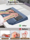 2-in-1 Ergonomic Keyboard Stand with Wrist Rest, Blue