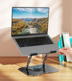 360°Rotatable Laptop Stand Foldable Carbon Steel Tablet Holder for Desk