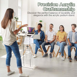 Acrylic Clear Lecterns Podium Stand, 50 Inch - Pulpits for Classrooms, Weddings, Churches, Conference, Speeches