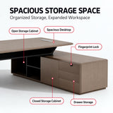 Larnavo Executive Desk - Office Desk with Large Storage Space(79IN)