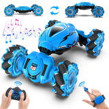 Dysaim Gesture RC Car, Gesture Sensing RC Stunt Car Toys for Kids 6-12 yr, 2.4GHz 4WD Hand Remote Control with Lights Music, Off-Road 360° Rotation Drift for Birthday Toy Gifts