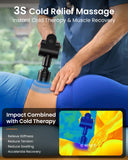 NAPRE Massage Gun with Heat and Cold,Deep Tissue Percussion Back Massager for Muscle/Neck/Body Pain Relief with Long Extension Handle,32-Speeds,Foldable with 5 Adjustable Angles,Mothers Day Gifts