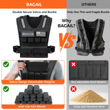BAGAIL Weighted Vest Men, 20lb/30lb/40lb Adjustable Weight Vest for Woman with Removable Iron Weights - 30 lbs