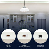LUXRITE 3 Inch LED Regressed Trimless Spotlight, Push N’ Lock, 5 CCT Selectable (2700K-5000K), 15W, 950 Lumens, CRI 90, Dual Dimming (0-10V/Triac), 120-277V, ETL Listed, Damp Rated, Round (4 Pack)