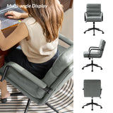 HOME Modern Faux Leather Home Office Chair with Tilt Lock & Metal Base