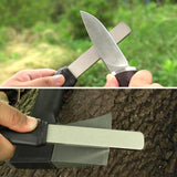 SHARPAL 121N Dual-Grit Diamond Sharpening Stone File Garden Tool Knife Sharpener with Angle Guide Coarse 325 / Extra Fine 1200 Grit