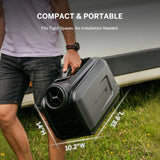 Cybertake S2 Pro Portable Camping Air Conditioner, Tent AC with 5100 BTU Cooling and 6100 BTU Heating, 8 Hours on 1kWh, 3-Way Power(48V DC, 12-24V Vehicle, 100V-240V Wall), Ideal for Tent, Camping, RV