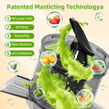 Budsom Cold Press Juicer Machine: 300W Slow Masticating Juicer for Whole Fruits & Vegetables, 5.3" Wide Feed Chute, High Juice Yield