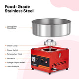 ROVSUN 15 Inch Cotton Candy Machine Commercial, Candy Floss Maker Electric Cotton Candy Maker w/Stainless Steel Bowl & Sugar Scoop for Home Party Carnival Birthday (Red)