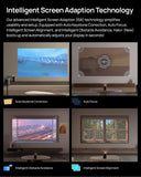 XGIMI Halo+ GTV NEW Portable Projector, Google TV with Licensed Netflix, 700 ISO Lumens, 2 x 5W Harman Kardon Speakers, Auto Focus, ISA, Wi-Fi, Built-in Battery with 2.5 Hours Playtime