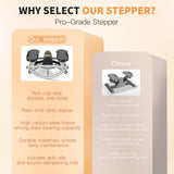 Rocking Fitness Stepper Side to Side Steppers for Exercise at Home Lateral Step Rocker Platform Machine Fit Workout Equipment for Women Mini Portable Vertical Climber Machines