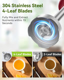 Immersion Blender 5 in 1 Hand Blender, Abuler 1000W Hand Mixer Stick,12 Speed Handheld Blender 304 Stainless Steel