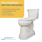 Toilevator Toilet Riser - 3.5" High Toilet Riser Base for Handicap and Elderly, Extra Tall Toilet Seat Elevator, 500 lb Capacity, Easy Install Toilet Seat Riser, Compatible with Standard Toilets
