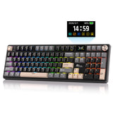 RK ROYAL KLUDGE S104 Wireless Mechanical Keyboard with Screen & Metal Knob