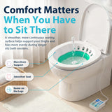Pochik Electric Sitz Bath for Toilet Seat, Collapsible Portable Soaking Tub for Hemorrhoids and Postpartum Care, Automatic Flushing Sitz Bath Basin with Adjustable Flow - Green
