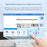 Tabletop Inkjet Printer with Automatic Conveyor Belt, Intelligent Positioning, Free Editing, Supports Multiple Languages and USB Import