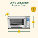 Cuisinart Chef’s Convection Toaster Oven, 1800-Watt Electric Oven with 15 Cooking Functions, Fits 13" Pizza, 9"x13" Baking Pan, and Full-Size Chicken, Nonstick Interior, TOB-260N1NAS, Stainless Steel