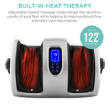 Best Choice Products Heated Shiatsu Foot Massager for Pain Relief, Plantar Fasciitis, Neuropathy, Blood Circulation w/Compact Design - Silver