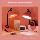 MXDLYHHHT Anti Slip Rechargeable Clamp Desk Lamp 3-Level Dimmable LED Touch Control Gentle Light(Yellow)