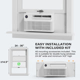Bonnlo 12000 BTU Wifi Enabled Window Air Conditioner with Inverter, AC Unit for Window with APP & Voice Control, Timer Function
