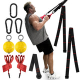 FitBeast Pull Up Ball Grips & Finger Straps Set – Grip Balls for Dead Hangs, Pull Ups, Climbing & Home Gym Training (Black)